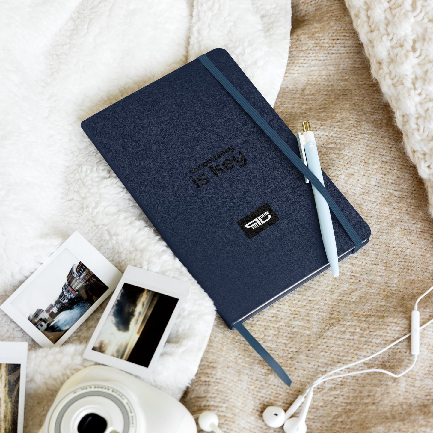 Hardcover bound notebook, by PL
