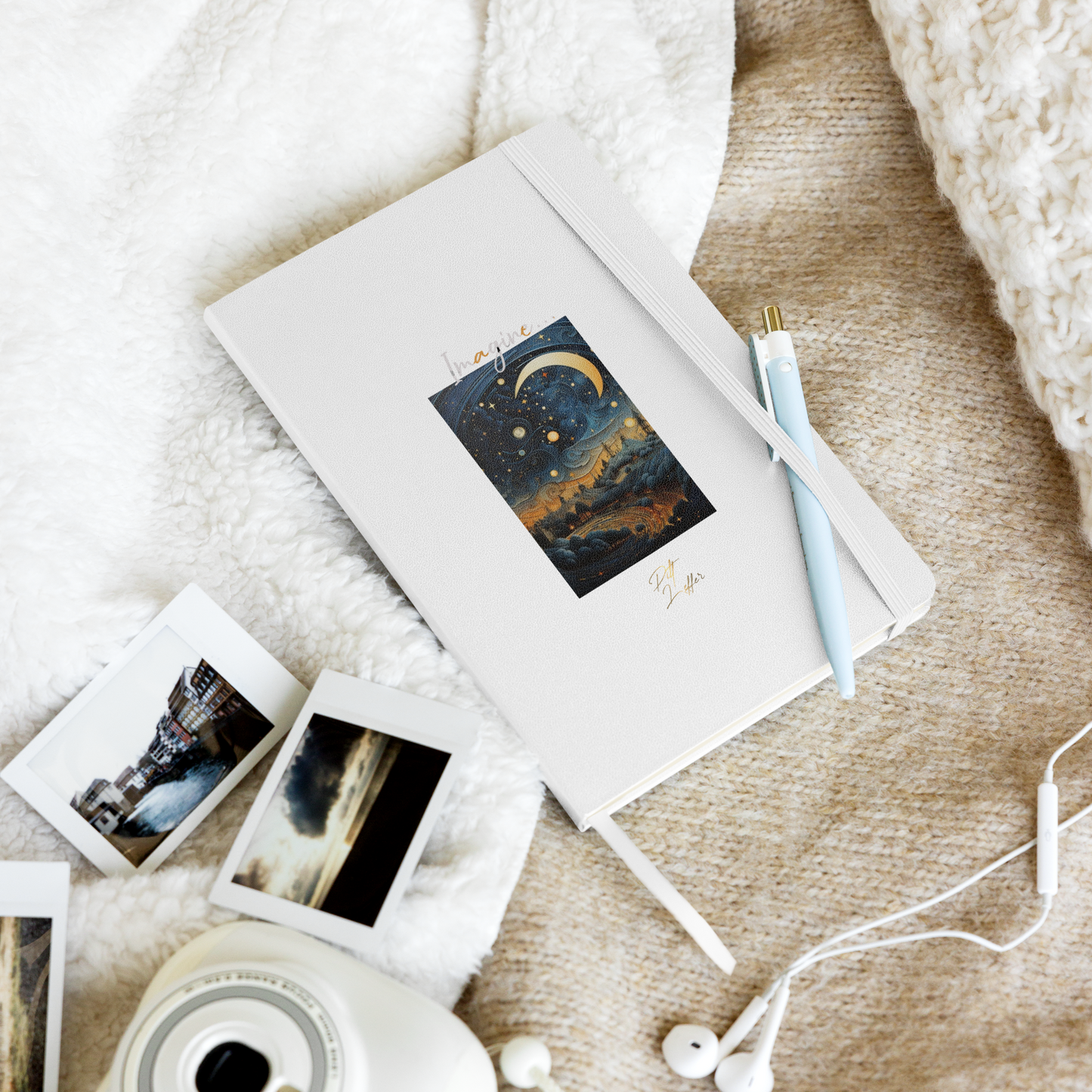 Imagine - Hardcover bound notebook, by PL