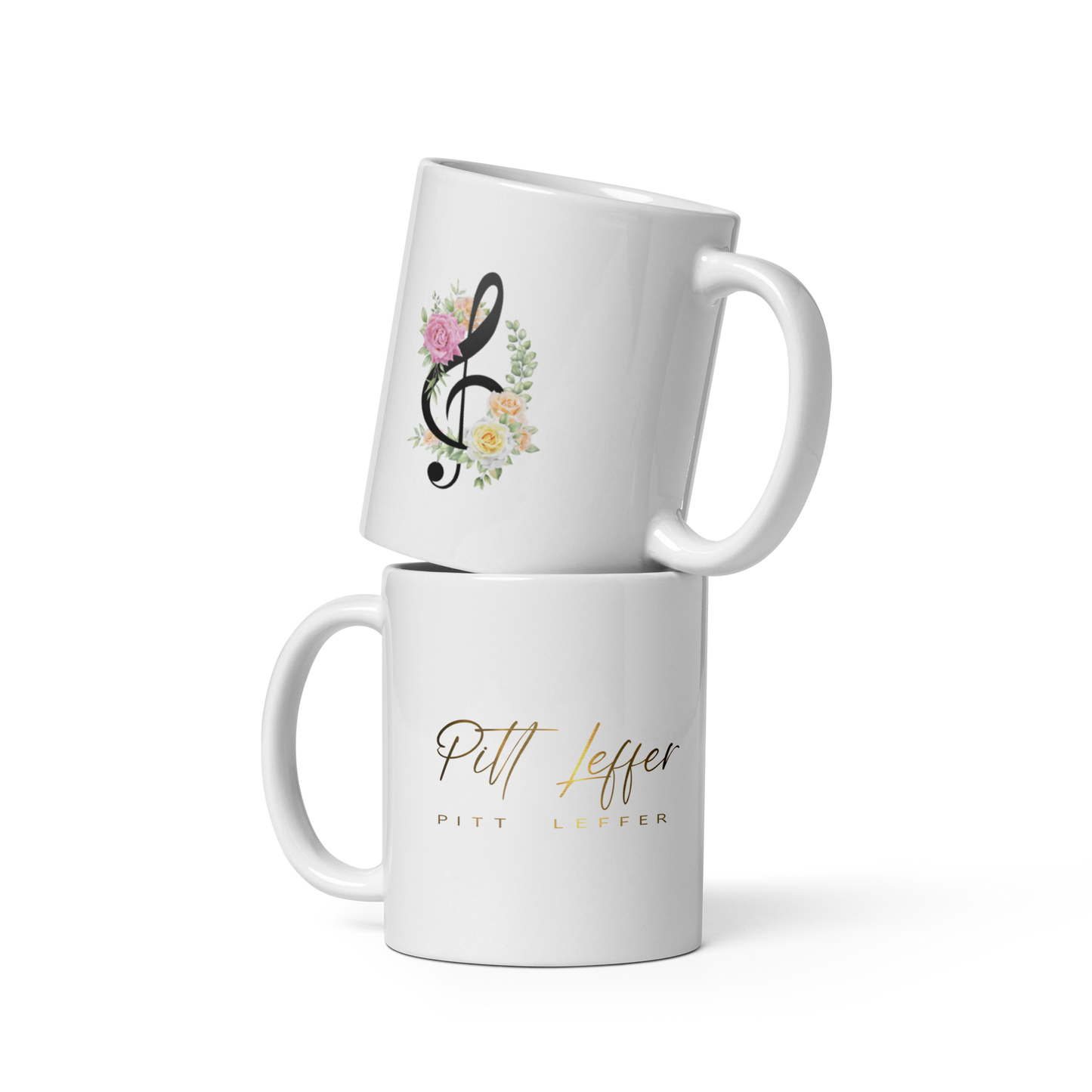 White glossy mug